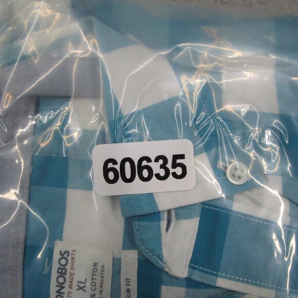 Bonobos Shirt Mens XL Slim Fit Blue Check Long Sleeve Button Up Casual Work - Picture 10 of 10